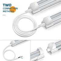 Barrina 8Ft Led Shop Light 100W 15000Lm 6500K Super Bright White Linkable T8 Shop Lighting Led V Shape Led Tube Lights Ceilin