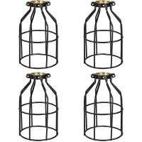 Simple Deluxe Metal Bulb Guard Lamp Cage Adjustable Industrial Clamp For 14117 Lamp Base Pendant Farmhouse Light Fixtu