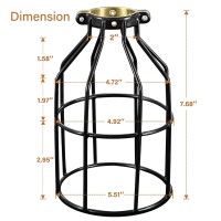 Simple Deluxe Metal Bulb Guard Lamp Cage Adjustable Industrial Clamp For 14117 Lamp Base Pendant Farmhouse Light Fixtu