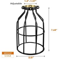 Simple Deluxe Metal Bulb Guard Lamp Cage Adjustable Industrial Clamp For 14117 Lamp Base Pendant Farmhouse Light Fixtu