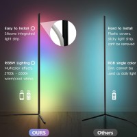 Tacopet Rgbww Corner Lamp Color Changing Floor Lamps For Living Room Compatible With Alexa Google Home Wifi App Remote Contr