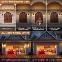 Tobusa 2Pack Motion Sensor Outdoor Wall Lanterns Waterproof Oil Rubbed Bronze Exterior Light Fixtures Wall Mount Dusk Dawn Ou