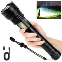 Nj Forever Rechargeable Flashlights High Lumens, 900000 Lumens Super Bright Flashlight, 8 Light Modes, Ipx7 Waterproof Powerful Handheld Led Flash Light For Camping Home Hiking Outdoor