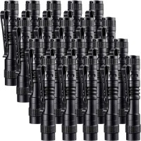 Beieverluck 20 Pack Pen Light Flashlight Mini Small Flashlight With Clip Waterproof Led Pocket Pen Flashlights For Camping Insp