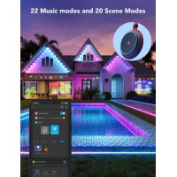 Govee Outdoor Light Show Box 22 Music Modes And 20 Scene Modes Bluetooth Smart Group Control 10 Devices Ip65 Waterproof Batt