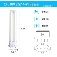 9 Watt 2G7 Base Fluorescent Light Bulbreplacement For Satco S8365 Kandolite 96500Coleman Lantern Bulbrayovac F9W1 Light Bul