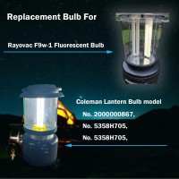 9 Watt 2G7 Base Fluorescent Light Bulbreplacement For Satco S8365 Kandolite 96500Coleman Lantern Bulbrayovac F9W1 Light Bul