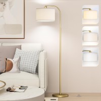 Cnxin Arc Floor Lamps For Living Room With 3 Color Temperatures Modern Floor Lamp Reading Light With 9W Bulb Included Standing