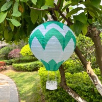 Roaming Light Hot Air Balloon Solar Lantern With Flickering Flame Light, Outdoor Solar Hanging Lights Waterproof For Garden Yard Patio,Holiday Decoration Lantern-Leaf