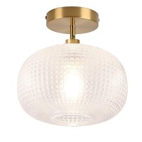 Gold Semi Flush Mount Ceiling Light Fixture Hallway Light Fixtures Industrial Close To Ceiling Light Globe Glass Ceiling Light F