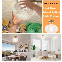 Gold Semi Flush Mount Ceiling Light Fixture Hallway Light Fixtures Industrial Close To Ceiling Light Globe Glass Ceiling Light F