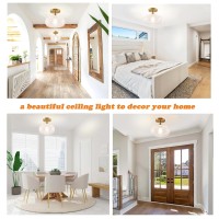 Gold Semi Flush Mount Ceiling Light Fixture Hallway Light Fixtures Industrial Close To Ceiling Light Globe Glass Ceiling Light F