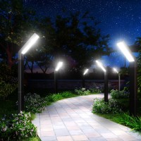 Roshwey Solar Pathway Lights Outdoor 6 Pack Solar Lights Outdoor Waterproof Bright Solar Garden Lights Solar Lights For Outsid