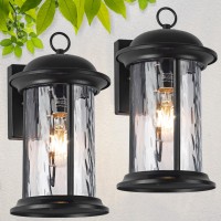 Brilvibera Outdoor Light Fixture 2 Pack Exterior Waterproof Wall Sconce Light Fixtures Outdoor Wall Lighting With Clear Glass