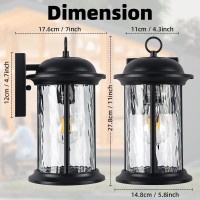 Brilvibera Outdoor Light Fixture 2 Pack Exterior Waterproof Wall Sconce Light Fixtures Outdoor Wall Lighting With Clear Glass