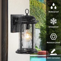 Brilvibera Outdoor Light Fixture 2 Pack Exterior Waterproof Wall Sconce Light Fixtures Outdoor Wall Lighting With Clear Glass