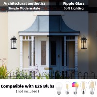 Brilvibera Outdoor Light Fixture 2 Pack Exterior Waterproof Wall Sconce Light Fixtures Outdoor Wall Lighting With Clear Glass