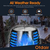 Otdair Halloween Decorations Outdoor 4 Pack 96 Leds Solar Halloween Lights Outdoor With Blue Flame For Halloween Decor Waterpr