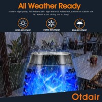 Otdair Halloween Decorations Outdoor 12 Pack Waterproof Solar Halloween Lights Outdoor With Blue Flame For Halloween Decor Tor