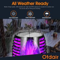 Otdair Halloween Decorations Outdoor 4 Pack 96 Leds Solar Halloween Lights Outdoor With Purple Flame For Halloween Decor Water