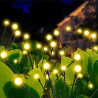 Bonmiy Firefly Lights Solar Outdoor, Solar Powered Firefly Lights, 2Pack Fire Fly Solar Garden Lights, Waterproof Swaying Led Solar Decorative Lights Stick For Yard Lawn