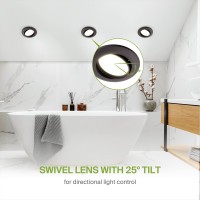 Asd Bronze 4 Inch Gimbal Retrofit Led Recessed Lighting 5Cct 2700K 3000K 3500K 4000K 5000K Adjustable Dimmable Downlights 10W 86