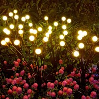 Garden Solar Lights, Starburst Firefly Swaying Lights, Weather Proof, Walkway Path Decoration, Parties, Camping, Guaranteed (8 Led Bulb Lights) 9 Light Mode