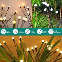 Garden Solar Lights, Starburst Firefly Swaying Lights, Weather Proof, Walkway Path Decoration, Parties, Camping, Guaranteed (8 Led Bulb Lights) 9 Light Mode