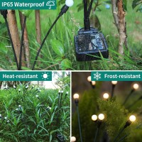 Garden Solar Lights, Starburst Firefly Swaying Lights, Weather Proof, Walkway Path Decoration, Parties, Camping, Guaranteed (8 Led Bulb Lights) 9 Light Mode