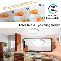 Charyjod Led Flush Mount Ceiling Light 9Inch Low Profile Led Ceiling Light 18W 5000K Ultra Thin Round Ceiling Light Fixture For