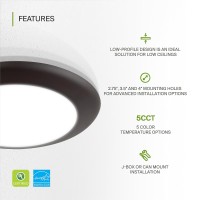 Asd 12 Pack Led Disk Lights 6 Inch 15W 5Cct 2700K5000K 1245Lm Dimmable Flush Mount Ceiling Light Fixture Low Profile Surface