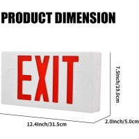 Akt Lighting Red Led Exit Sign Emergency Light With Battery Backup Double Face Hardwired Red Letter Emergency Exit Lighting For