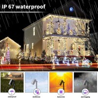 Led Solar Powered Rope Lights Outdoor 40Ft 100 Leds 8 Modes Solar Rope Lights For Garden Wedding Christmas Party Diy Decor (2Pcs)