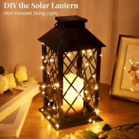 4 Pack Solar Hollow Lanterns Outdoor Waterproof Patio Hanging Lanterns With Led Flickering Flameless Candle Lights Decorative