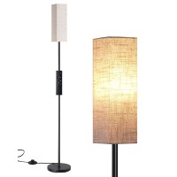 Edishine Modern Corner Floor Lamp 65 Minimalist Pole Lamp With Remote Dimmable Tall Reading Light For Living Room Bedroom