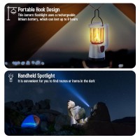 Cowherd Camping Lantern With Rechargeable Flashlights Led Camping Lights With Flashlight And Lantern Mode Ideal For Power Ou