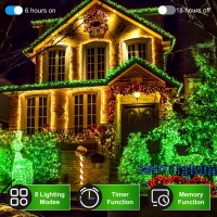 492Ft Christmas Lights Outdoor 1300 Led Extra Long Led String Lights 8 Modes Christmas Tree Lights With Timer Momory Functio