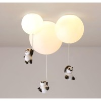 Guanshan Panda Balloon Chandelier Childrens Room Ceiling Light With Panda Pendant Creative Balloon Ceiling Lamp Ceiling Light F