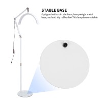 Led Eyelash Lamp, 16 Inch 20W Half Moon Led Nail Lamp, 3000K To 6000K Stepless Dimming, 360 Rotation, Telescopic Adjustable Stand, With Phone Clip (Eu Plug)