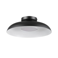 Globe Electric 66000075 1-Light 21W Led Integrated Flush Mount Ceiling Light, Matte Black, White Interior Shade, 800 Lumens, 3000 Kelvins, 90 Cri, Ceiling Light Fixture, Home Improvement, Dimmable