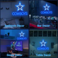 Cowboy Neon Sign Dimmer Cowboys Pentagram Neon Light 137 X 125 Inch Usb Powered Coloured Led Neon Lights For Party Bar Fa