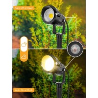 Zuckeo 10W Outdoor Spotlight Dusk To Dawn Led Spot Lights Yard Spotlights 120V Waterproof Landscape Lights Plug In 3000K Warm