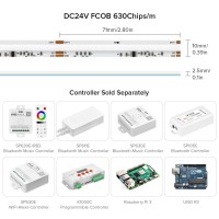 Btflighting Fcob Ws2811 Ic Rgb Cob Led Strip Flexible High Density Uniform Chasing Color Light Dc24V 630Ledm 2X164Ft Total 32