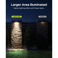 Jackyled 50 Lumens Solar Outdoor Lights 12 Pack Super Bright Solar Lights For Fence Outdoor Waterproof Led For Wall Backyard Li