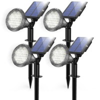 Xtgtp Solar Lights Outdoor, Ultra Bright 21 Leds Ip67 Waterproof Solar Landscape Lighting For Outside, 2-In-1 Adjustable Solar Wall Lights For Garden Yard Pathway - Auto On/Off, 4 Pack (Cool White)