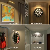 Olafus Picture Light Battery Operated With Remote Rechargeable Wireless Wall Light 3 Color Temperatures Infinite Dimming And