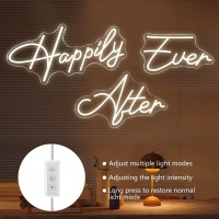 Super Large Neon Sign Happily Ever After Led Art Decorative Lights For Bachelorette Party Engagement Birthday Wedding Gift For G