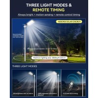 Spolehli Solar Street Lights Outdoor - 2400W Led Parking Lot Lights 280000Lm 8000K Dusk To Dawn Motion Sensor Light Solar Flood Light, Ip66 Waterproof, Commercial Grade, Remote Control