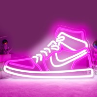 Jianjung Sneaker Neon Sign Sports Shoe Neon Signs For Wall Dimmable Led Boys Neon Lights For Bedroom Man Cave Party Neon Bar Sig