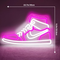 Jianjung Sneaker Neon Sign Sports Shoe Neon Signs For Wall Dimmable Led Boys Neon Lights For Bedroom Man Cave Party Neon Bar Sig